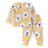 Babyoye Disney Single Jersey Cotton Knit Full Sleeves Night Suit Winnie The Pooh Print - Yellow