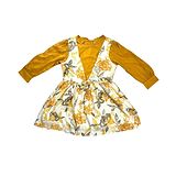 Bella Moda Full Sleeves Floral Printed Dress - Yellow