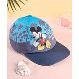 Babyhug Disney Summer Cap With Mickey Mouse Graphics - Navy Blue