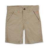 Gini & Jony Cotton Woven Knee Length Solid Shorts - Khaki