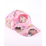 Babyhug Disney Summer Cap With Disney Princess Print - Pink