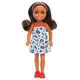 Barbie Chelsea Doll with Removable Dress and Shoes Blue - Height 14 cm