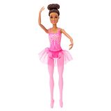 Barbie Ballerina Brunette Fashion Doll Wearing  Removable Tutu Pink - Height 30 cm