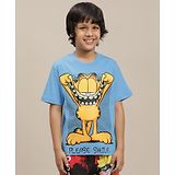 Kidsville Garfield Featuring Half Sleeves Character Printed Tee - Blue