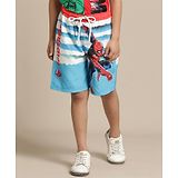 Kidsville Marvel Avengers Featuring Spiderman Printed Shorts - Blue White & Red