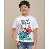 Kidsville DC Comics Featuring Half Sleeves Superman Printed Tee - White