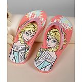 Kidsville Disney Princess Featuring Elsa Detailed Flip Flops - Peach