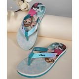 Kidsville Disney Princess Featuring Anna & Elsa Detailed Flip Flops - Sky Blue