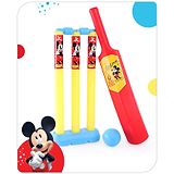 Babyhug Disney Junior Mickey Mouse Cricket Set Size 1 - Red & Yellow