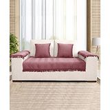 Saral Home Chevron Sofa Cover Set (1 Seat Cover, 2 Cushion Covers, 2 Arm Covers)