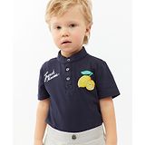 One Friday Half Sleeves Lemon Printed T-Shirt - Navy Blue