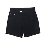 Tiny Girl Cotton Solid Denim Shorts - Black