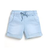 Tiny Girl Solid Denim Shorts - Light Blue