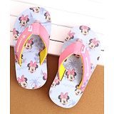 Cute Walk by Babyhug Disney Slip On Flip Flops With Minnie Mouse Graphics - Pink & Blue