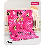 Babyhug Disney Single Ply Mink Blanket Cute Minnie Print- Pink