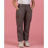 Tales & Stories Solid Trouser With Suspender - Grey