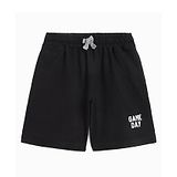 Campana 100% Cotton Jersey  Game Day Printed Shorts - Black