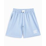 Campana 100% Cotton Jersey  Practice Makes Perfect Printed Shorts - Chambray Blue