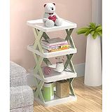 House of Quirk Plastic 4-Tier Shoes Stand Shoe Tower Rack Suit For Small Spaces Closet Easy Assembly And Stable Corner Storage Cabinet For Saving Space  - Green