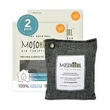 Moso Natural Odor Eliminator Chemical Free Unscented Premium Moso Bamboo Charcoal Air Purifying Bag 200g Pack of 2 - Charcoal