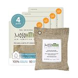 Moso Natural Odor Eliminator Chemical Free Unscented Premium Moso Bamboo Charcoal Air Purifying Bag 200g Pack of 4 - Natural