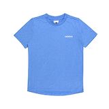 Adidas Kids Knitted Half Sleeves T-Shirt Logo Print - Blue