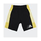 Adidas Kids Knit Mid Thigh Shorts Logo Print - Black