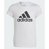 Adidas Kids Knitted Half Sleeves T-Shirt Logo Print - White