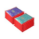 Kuber Industries 12 Piece Non Woven Single Saree Cover, Red