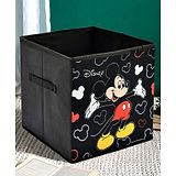 Disney By Kuber Kuber Industries Disney Mickey Mouse Print Non Woven Fabric Foldable Large Size Storage Cube Toy,Books,Shoes Storage Box With Handle Black