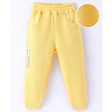 Little Kangaroos Full Length Lounge Pant with Text Print - Yellow