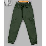 Naughty Ninos Organic Cotton Solid  Cargo Pant - Green