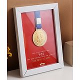 Oye Happy Best Dad Real Medal in Frame- Red