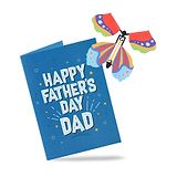 Oye Happy Father's Day Butterfly card- Blue