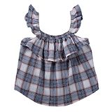 GINI & JONY - Sleeveless Checked Top - Blue