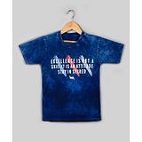 Naughty Ninos Half Sleeves Text Printed Tee - Navy Blue