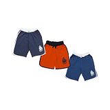 Clothe Funn Pack Of 3 Nautical Theme Printed Shorts - Maroon Royal & Navy Blue