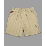 Actuel Cotton Solid Shorts - Beige