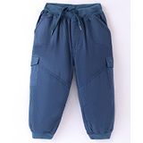 Cucumber Single Jersey Full Length Solid Colour Joggers - Blue