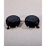 Dukiekooky Round Sunglasses With Polarized Lens - Black