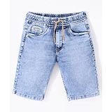 Ruff Denim Capri Length Jamaican Washed Shorts - Blue