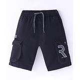 Ruff Cotton Woven Capri Length  Jamaican with Pocket - Black