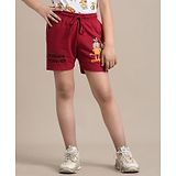 Kidsville Garfield Featuring Characters Printed Shorts - Red