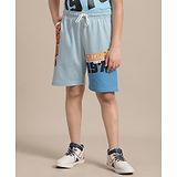 Kidsville Garfield Featuring Characters Printed Shorts - Blue