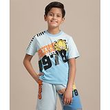 Kidsville Garfield Featuring Half Sleeves Character Printed Tee - Blue