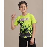 Kidsville Marvel Avengers Featuring Half Sleeves Hulk Printed Tee - Green