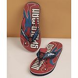 Kidsville Avenger  Featuring Spiderman Printed  Flip Flops  - Red