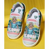 Kidsville Mattel Featuring Barbie Printed  Canvas Shoes - Green