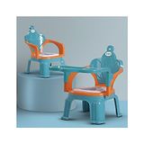 Baybee Emperia Plastic Baby Chair Study Table Chair with Cushion Seat - Green