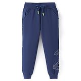 Under Fourteen Only Cotton Number Printed Joggers - Navy Blue